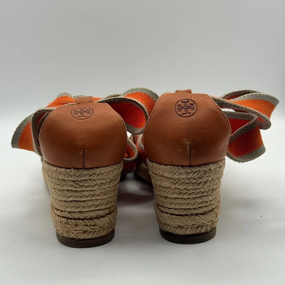 Tory Burch Shoes Womens Size 9B Espadrille Wedge Sandals Strappy Summer Dressy‎